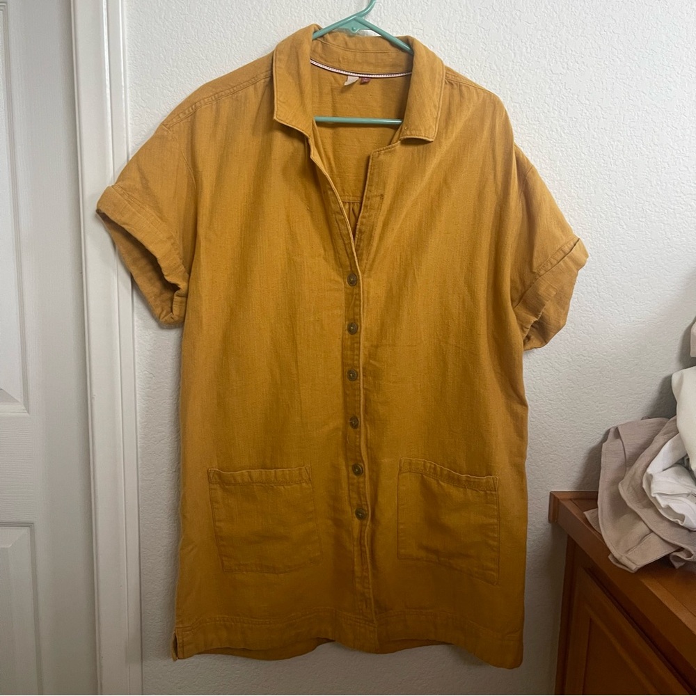 Pilcro Mustard Midi Dress